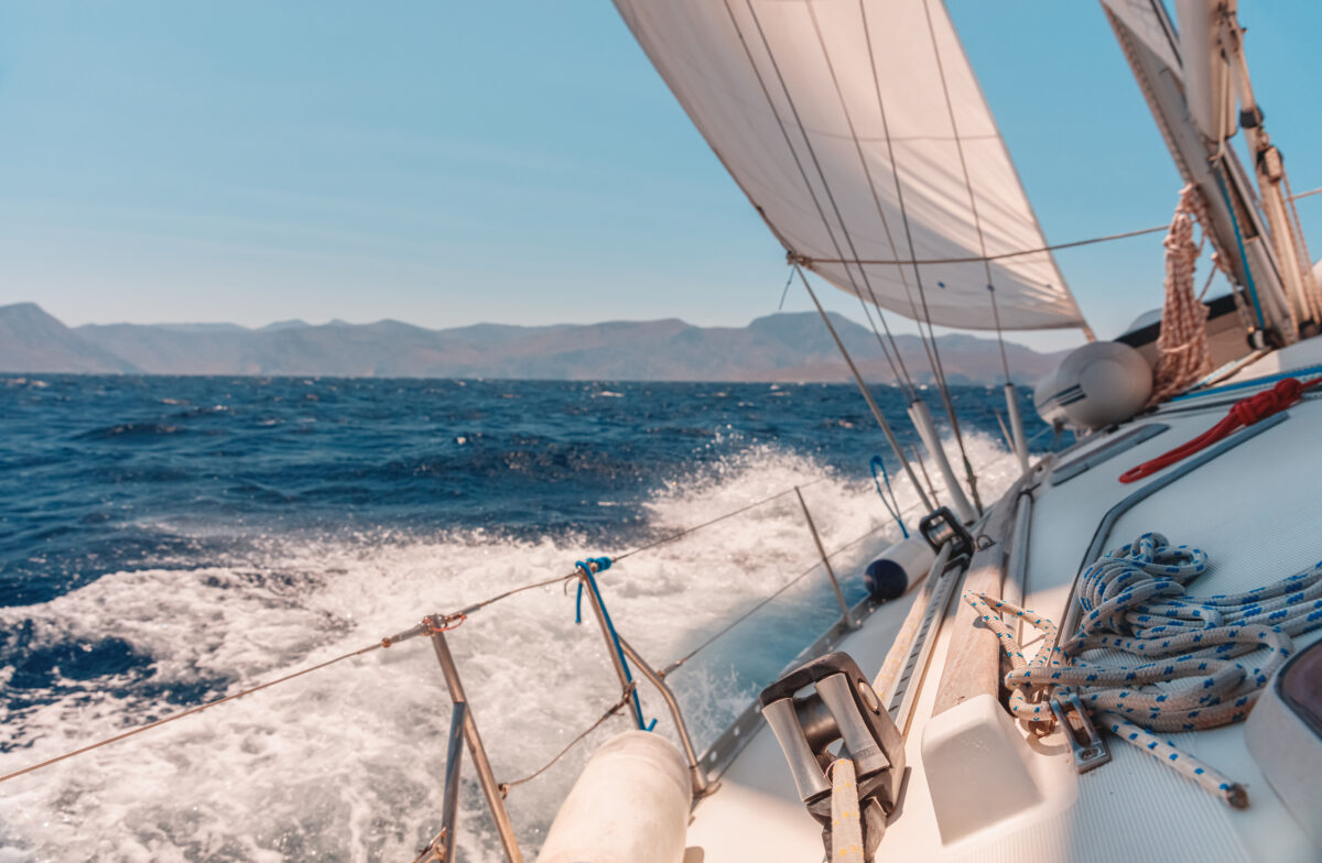 Sailing yacht on the Mediterranean Sea – America’s Cup Naples 2027